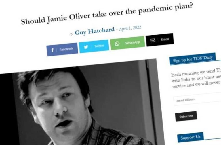 Should Jamie Oliver Take Over The Pandemic Plan – Seriously
