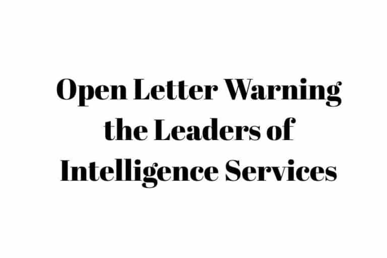 Open Letter Warning the Leaders of Intelligence Services